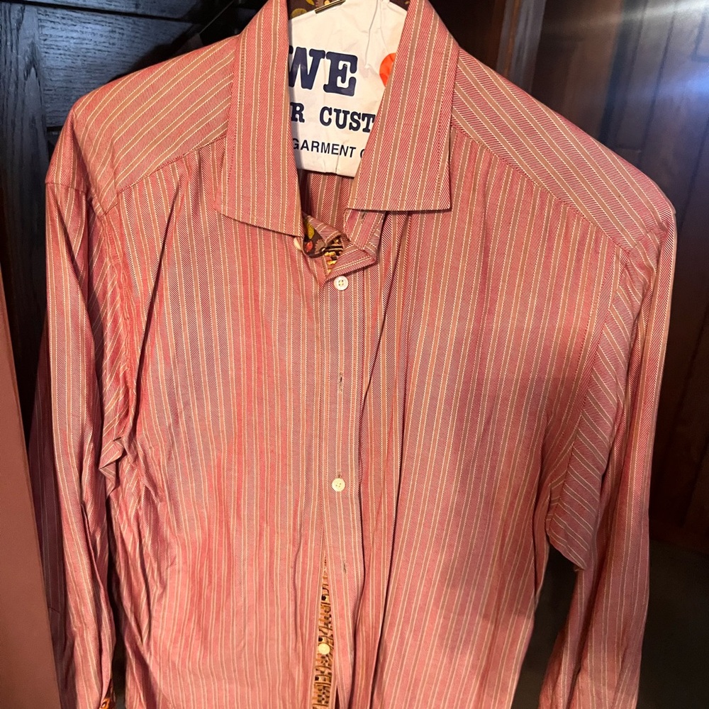Robert Graham Red Button Down Large - image 1